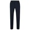 Hugo Boss Slim-fit Trousers In Micro-patterned Stretch Material In Blue