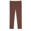 Hugo Boss Slim-fit Trousers In Patterned Stretch Fabric In Brown