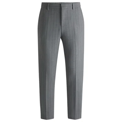 HUGO BOSS SLIM-FIT TROUSERS IN PINSTRIPE STRETCH FABRIC