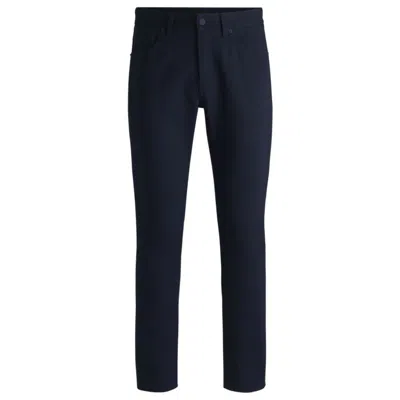 HUGO BOSS SLIM-FIT TROUSERS IN STRETCH COTTON