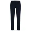 Hugo Boss Slim-fit Trousers In Micro-patterned Performance-stretch Jersey In Blue