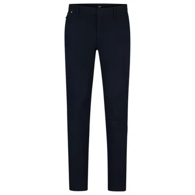 HUGO BOSS SLIM-FIT TROUSERS IN STRETCH COTTON