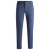 Hugo Boss Slim-fit Trousers In Cotton In Blue
