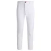 Hugo Boss Slim-fit Jeans In Black Mechanical-stretch Denim In White
