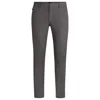 Hugo Boss Slim-fit Chinos In Stretch-cotton Satin In Grey