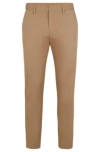 Hugo Boss Slim-fit Trousers In Stretch Cotton In Light Beige