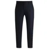 Hugo Boss Slim-fit Trousers In Stretch Flannel In Blue