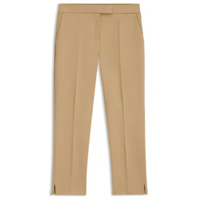Hugo Boss Slim-fit Trousers In Stretch Jersey In Neutral
