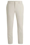 Hugo Boss Modern-fit Trousers In Wrinkle-resistant Performance-stretch Fabric In White