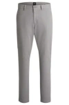 Hugo Boss Slim-fit Trousers In Light Grey