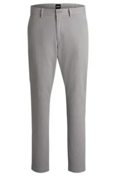 Hugo Boss Slim-fit Trousers In Gray
