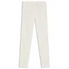 Hugo Boss Slim-fit Trousers With Slit Hems In White