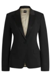 Hugo Boss Slim-fit Tuxedo Jacket With Satin Trims In Black