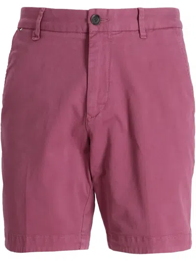 Hugo Boss Slim-fit Twill Shorts In Pink