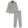 Hugo Boss Slim-fit Two-piece Suit In Pinstripe Virgin Wool In Gray
