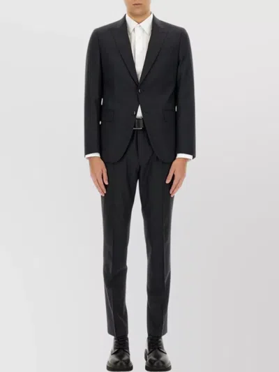 Hugo Boss Slim Fit Wool Blend Suit With Micro Pattern