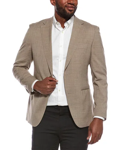 Hugo Boss Slim Fit Wool-blend Blazer In Brown