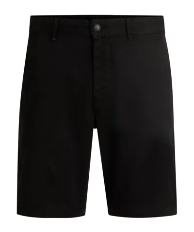 Hugo Boss Slim-fit Pure Cotton Shorts In Black