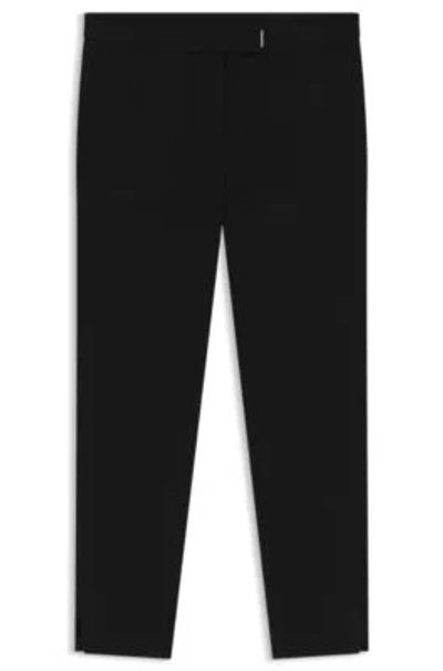 Hugo Boss Slim-fit Trousers In Stretch Fabric In Black