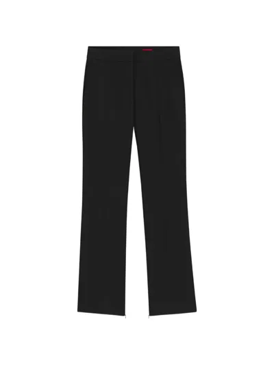 Hugo Boss Slim-fit Trousers In Stretch Twill In Black