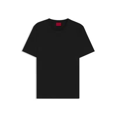 Hugo Boss Slim-fit T-shirt With Mercerised Cotton In Black