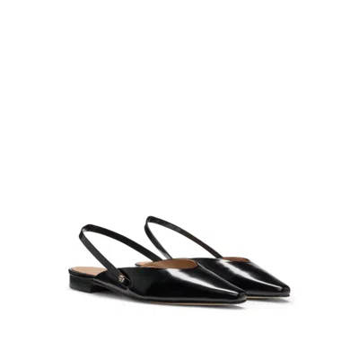 Hugo Boss Slingback Ballerina Pumps In Leather