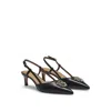 Hugo Boss Slingback Pumps In Nappa Leather With Double B Monogram In Black