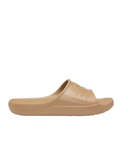 Hugo Boss Boss Dario Embossed Logo Moulded Slides In Neutral