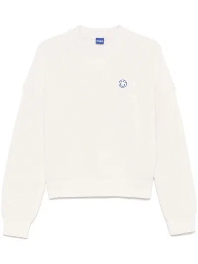 Hugo Boss Slogery Sweter In White