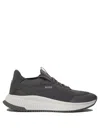Hugo Boss Boss Sock Fabric Low-top Sneakers In Grey