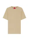 Hugo Boss Relaxed-fit T-shirt In Cotton With Logo Print In Gray