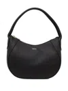 Hugo Boss Small Curved Tote Bag In Black