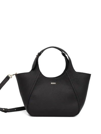 Hugo Boss Small Lenah Tote Bag In Black
