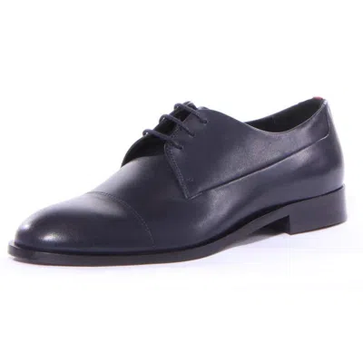 Pre-owned Hugo Boss Smart_derb_itct Dress Shoes Men Dark Blue Size 13