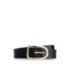 Hugo Boss Smooth-leather Belt With Logo-engraved Buckle In Black