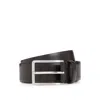 Hugo Boss Smooth-leather Belt With Logo-engraved Buckle In Brown