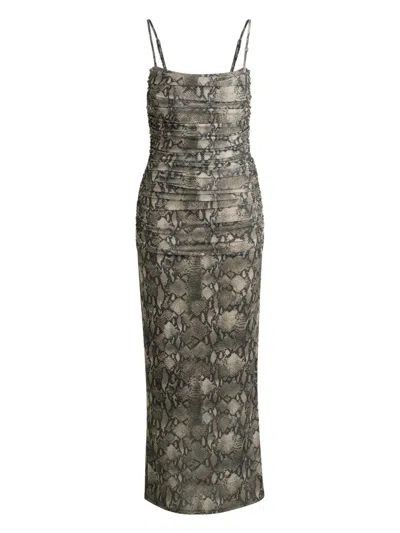 HUGO BOSS SNAKESKIN-PRINT DRESS