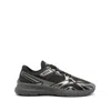 Hugo Boss Panelled Mesh Sneakers In Black