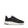 Hugo Boss Leather Low-top Sneakers In Black