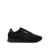 Hugo Boss Mixed-material Trainers With Mesh And Leather In Black