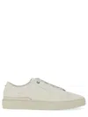 Hugo Boss Gary Tenn Mens Leather Low-top Trainers With Branded Lace Loop Nos In White