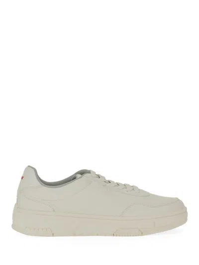 Hugo Boss Sneaker With Subtle Zigzag Detail In White