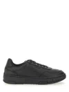 Hugo Boss Black Faux-leather Zigzag Detailing Sneakers In Black