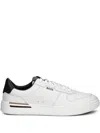 Hugo Boss Leather Trainers With Signature-stripe Details