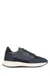 Hugo Boss Sneakers With Contrast Sole And Mesh Panels In Blue