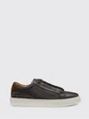 Hugo Boss Boss Gary Textured Leather Low Top Sneaker In Brown