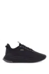Hugo Boss Ttnm Evo Trainers With Ribbed Sole In Black