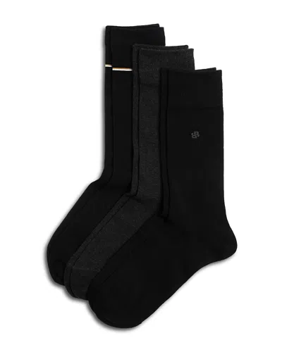 Hugo Boss Soft Cotton Blend Crew Socks Gift Box, Pack Of 3 In Multi