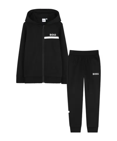 Hugo Boss Soft Fabric Matching Set In Black