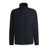 Hugo Boss Softshell Jacket In Washable Stretch Fabric With Packable Hood In Blue